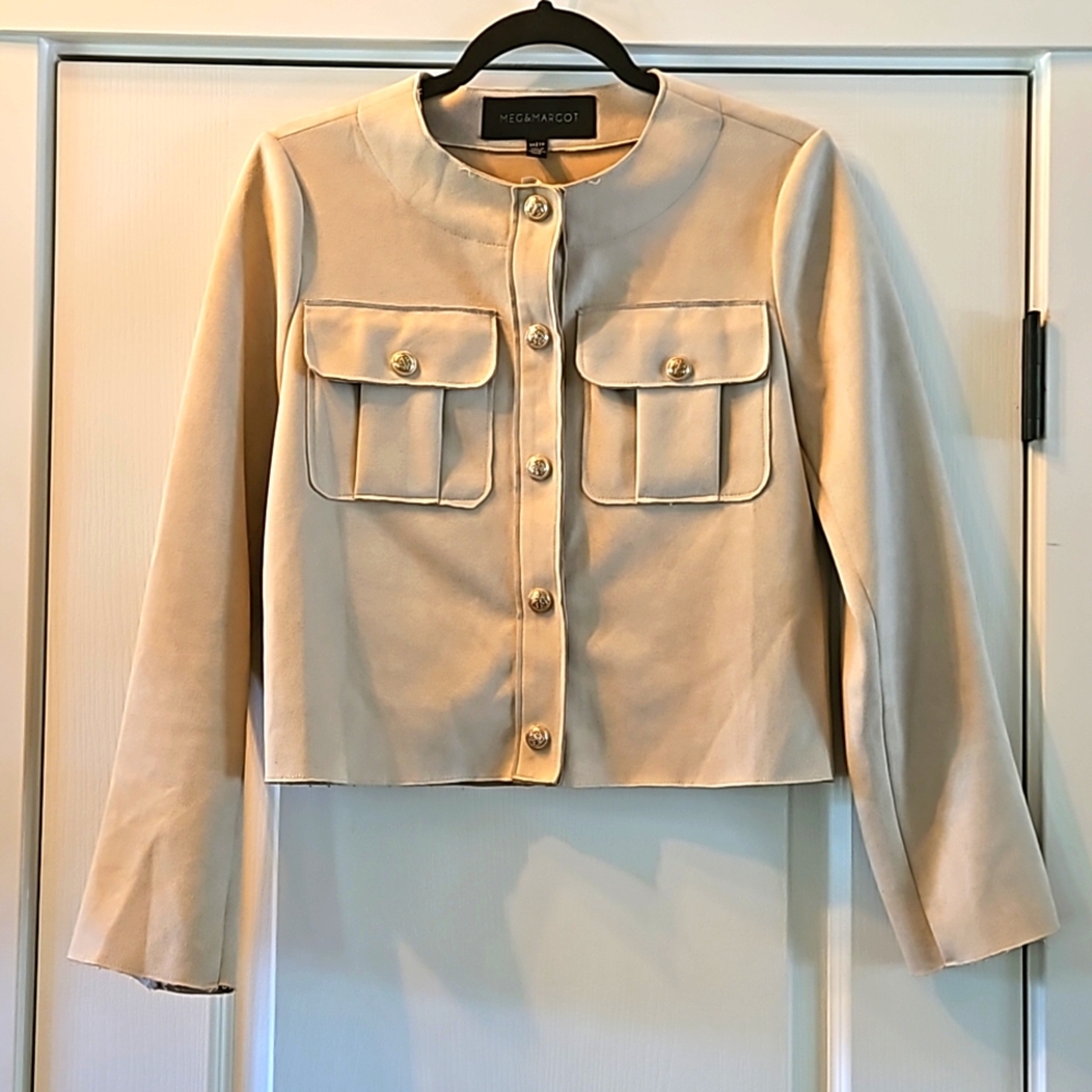 Meg & Margot Ladies Cream Suede jacket XS